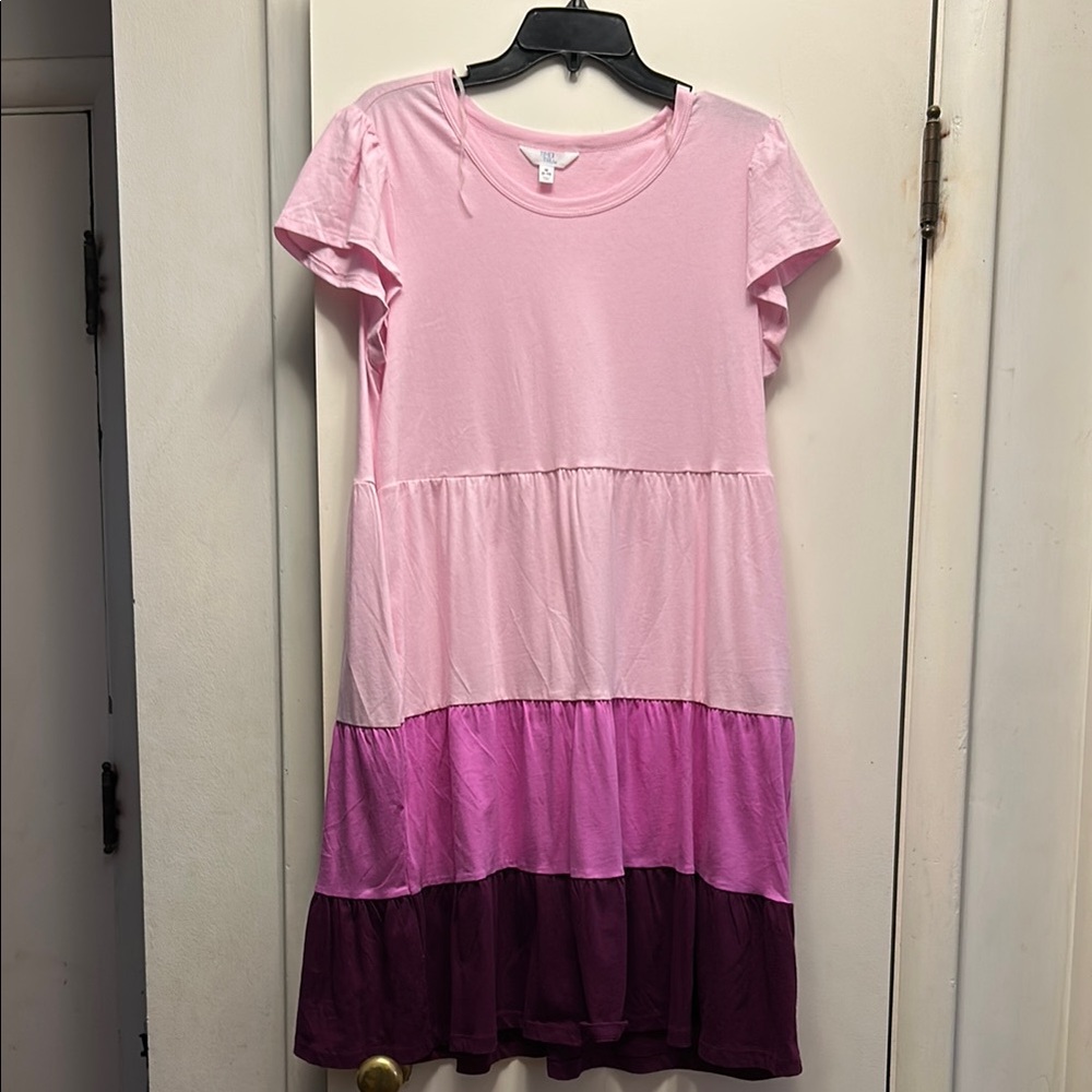 Time and Tru Pink and Purple Tiered dress